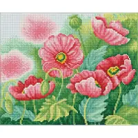 Travall Diamond Dotz Watercolour Poppies timanttityö