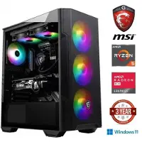 Mdata Gaming Tietokone Ryzen 5 5500 16 Gt 512 Gt SSD 1 Tt HDD RX 580 8 Gt Windows 11