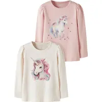 Name it Paita 'NMFKIMIA' beige / vaaleansininen / magenta / roosa