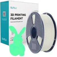 SUNLU PLA Glow-in-the-Dark Filament (White and Gre