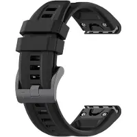 24.Se Silikoniranneke Garmin Fenix 7x 26mm - Musta