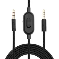 24hShop 3,5 mm:n äänikaapeli Logitech G433 / G233 / G Pro / G Pro X - 2 metriä ja äänenvoimakkuuden säätömahdollisuus