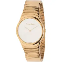 Calvin Klein K8A23646 Whirl Kvartsikello Hopeataulu, Ruusukultainen Kuori – Naisten