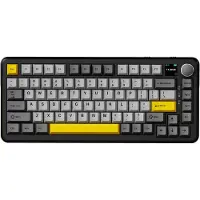 24.Se Ajazz AK820 MAX PLUS mekaaninen näppäimistö / langaton RGB-näppäimistö / 75 % pelinäppäimistö - musta