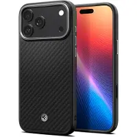 Spigen Enzo Aramid T - black silver - iPhone 17 Pro