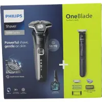 Philips Shaver Series 5000 Sähköparranajokone märkä- ja kuiva-ajoon + OneBlade -timmeri