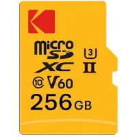 Kodak microSDXC 256 Gt muistikortti / UHS-II U3 V60 / 300/110 MB/s puhelimeen ja kameraan
