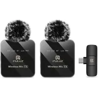 24hShop Puluz Langattomat mikrofonit vastaanottimella laitteille, joissa on USB-C
