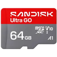 24.Se Sandisk Ultra GO microSDXC UHS-I -kortti 64GB / microSDXC-muistikortti, jossa on A1-suorituskyky