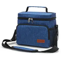 24.Se Cooler lounaslaukku 24 cm / eristetty lounaslaukku / lounaslaukku olkahihnalla / kylmälaukku kompakti / lounaslaatikko laukku - Sininen - Blue