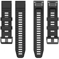 24hShop Silikoniranneke Garmin Fenix 6X Musta