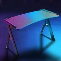 24hShop Tyylikäs pelipöytä RGB-valaistuksella – kestävä hiilikuitutekstuuri