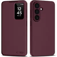 Tech-Protect Samsung Galaxy A57 Smart Clear View Käännä kotelo korttipaikalla - Mulperipuu