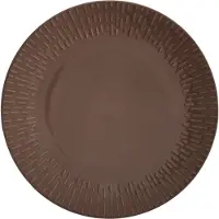 Aida Confetti Chocolate Midd. Tall. M/Relief Porcelæn 1 Stk 27,5 Cm. - Brown - Ø 27.5 CM
