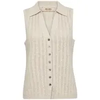 Mos Mosh Mmrinja Marisol Line Knit Top - Beige - XS