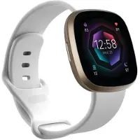 CaseOnline Sport Rannekoru Fitbit Sense 2 - Valkoinen