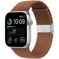 CaseOnline Punottu elastinen rannekoru Apple Watch SE 2022 40mm - ruskea