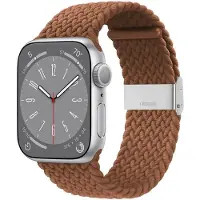 CaseOnline Punottu elastinen rannekoru Apple Watch 8 (45mm) - ruskea