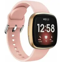 CaseOnline Sport Rannekoru Fitbit Sense 2 - Vaalea pinkki
