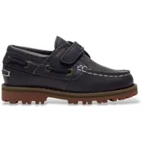Timberland unisex for kids. TB0A5P7AEP81 Authentic Navy Leather Boat Shoes (25.5), Flat, None, Casual, children's fashion