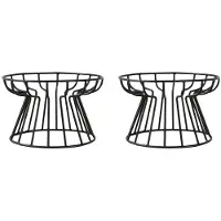 Torribaly 2X Pet Bowl Stand, Nordic Cat Bowl High Stand, Bowl Stand, Anti-Cervical Spondylosis Black
