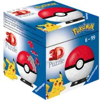 Ravensburger Pokemon Pokeball - 3D-palapelipallo lapsille 6-vuotiaista yl sp in - 54 palaa - Ei tarvitse liimaa