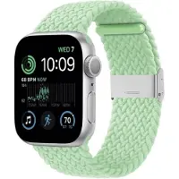 CaseOnline Punottu elastinen rannekoru Apple Watch SE 2022 44mm - pistachio
