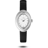 Mockberg Belle Oval Leather Steel kello MB1415