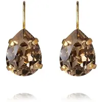 Caroline Svedbom Mini Drop Clasp Earrings Gold - Brown - ONE SIZE
