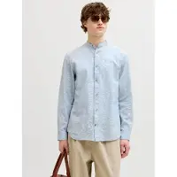 Jack & Jones Esummer Linen Blend Band Pitkähihainen Kauluspaita