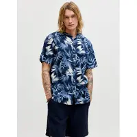 Jack & Jones Paita 'JJHonolulu' laivastonsininen / savunsininen / valkoinen