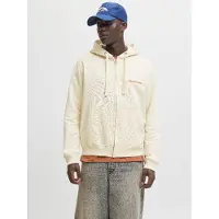 Jack & jones Jornorrebro Emb Sweat Zip Hood Noos - Cream - L