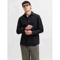 Jack & Jones Jjesummer Linen Blend Shirt L/S Sn - Black - S