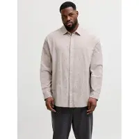 Jack & Jones Breeze Linen Plus Size Pitkähihainen Kauluspaita