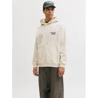 Jack & jones Jornorrebro Typo Back Sweat Hood Sn - Cream - XL