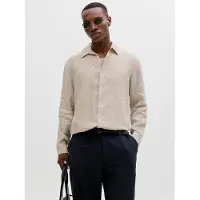 Jack & jones Jprblalawrence Linen Ls Shirt Sn - Beige - L