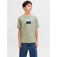 Jack & Jones Jorcatskills Square Brand Tee Ss Sn Jnr - Khaki green - 164