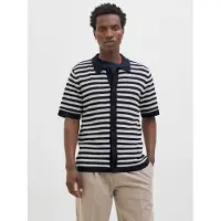 Jack & jones Premium Paita 'JPRBLAJones' laivastonsininen / valkoinen