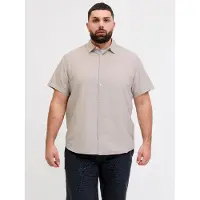 Jack & Jones 12294285 Linen Plus Size Lyhythihainen Paita
