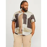 Jack & Jones Blacarnaby Print Resort Plus Size Lyhythihainen Paita