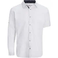 Jack & Jones Jjhenry Slub Detail Shirt Ls - White - M