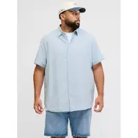 Jack & Jones 12294285 Linen Plus Size Lyhythihainen Paita