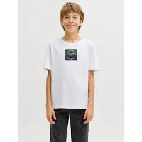 Jack & Jones Jorcatskills Square Brand Tee Ss Sn Jnr - White - 152