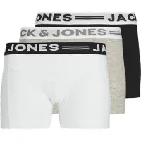 Jack & jones Junior Alushousut meleerattu harmaa / musta / valkoinen