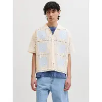 Jack & Jones Jororchard Knit Crochet Polo - Cream - L