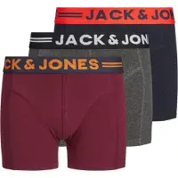 Jack & Jones Junior Alushousut 'Jaclichfield' harmaa / oranssi / viininpunainen / musta
