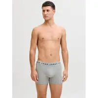 Jack & Jones Bokserishortsit 'JACBENNETT' meleerattu harmaa / petrooli / musta / valkoinen