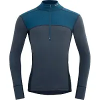 Devold Men's Lauparen Merino 190 Zip Neck Flood/Night/Ink Kerrasto yläosat XXL