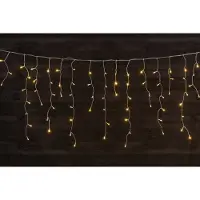Finn-Lumor Jouluvalo jääpuikot 600 LED - lämmin valkoinen (12 m), Valkoinen johto