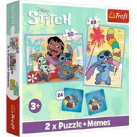 Trefl DISNEY STITCH Palapeli 2 In 1 30 ja 48 palaa + muistipeli